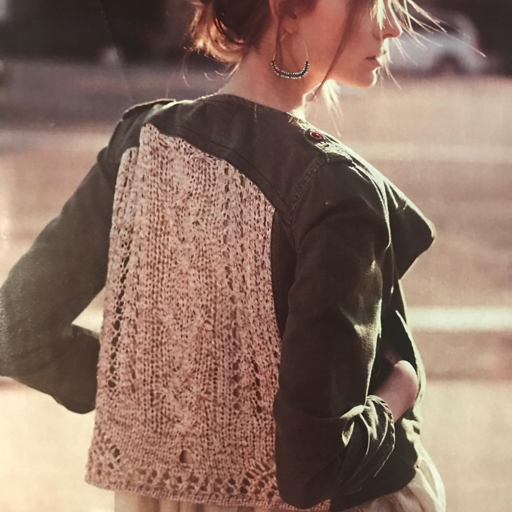 NWT Anthropologie openwork army jacket $168